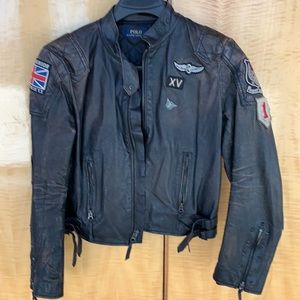 Ralph Lauren Bomber/Moto Leather Jacket